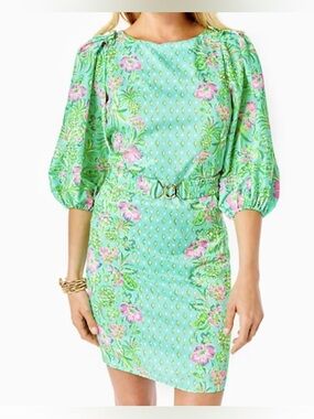 HTF Lilly Pulitzer Sz XL Barbara Dress in Oh Diamond Girl $248